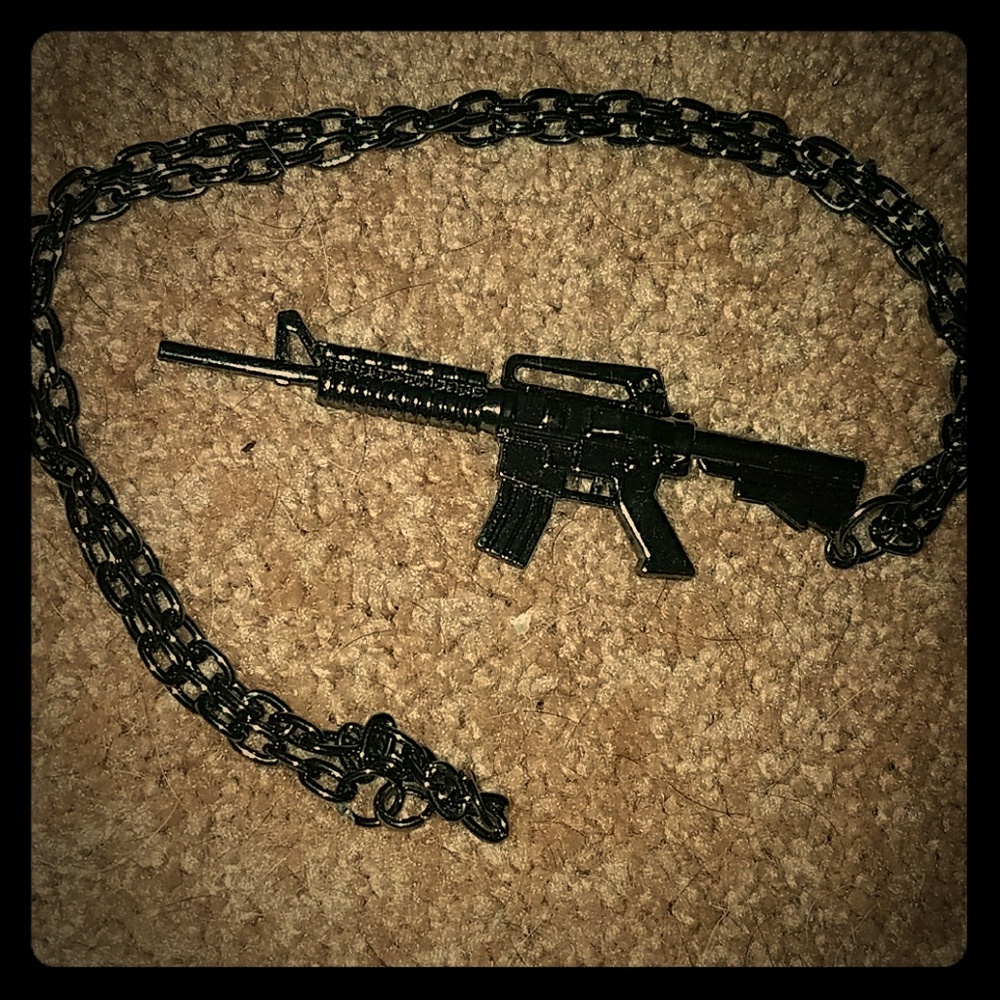 AK-47 gun necklace